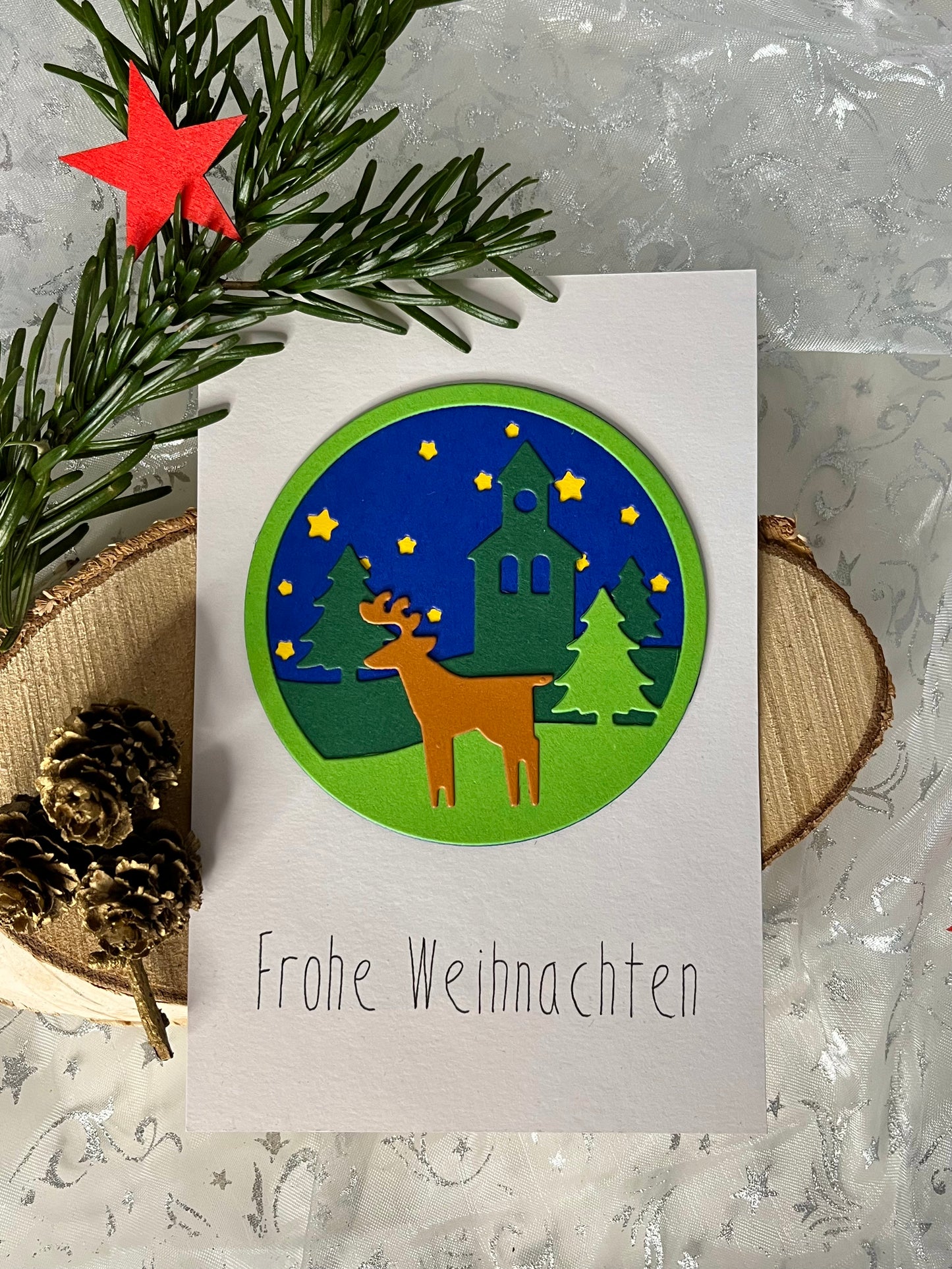 „Frohe Weihnachten“ 3D Motiv Karte