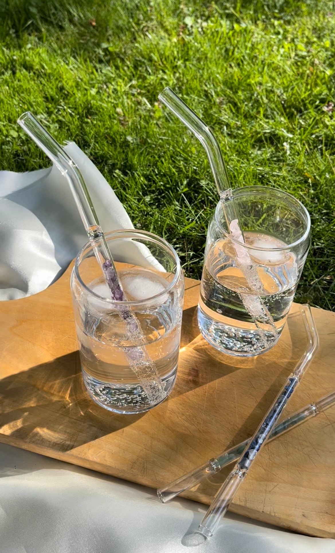 Natürlicher Edelstein Strohhalm aus Glas, Gemstone Straw, Reusable Straw