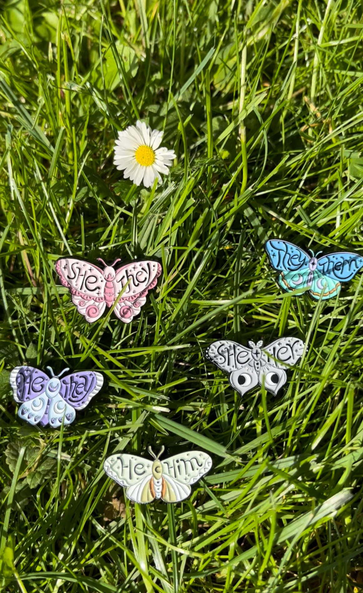 Pronoun Pins, Pronoun Buttons, LGBTQ+ Pride Pins