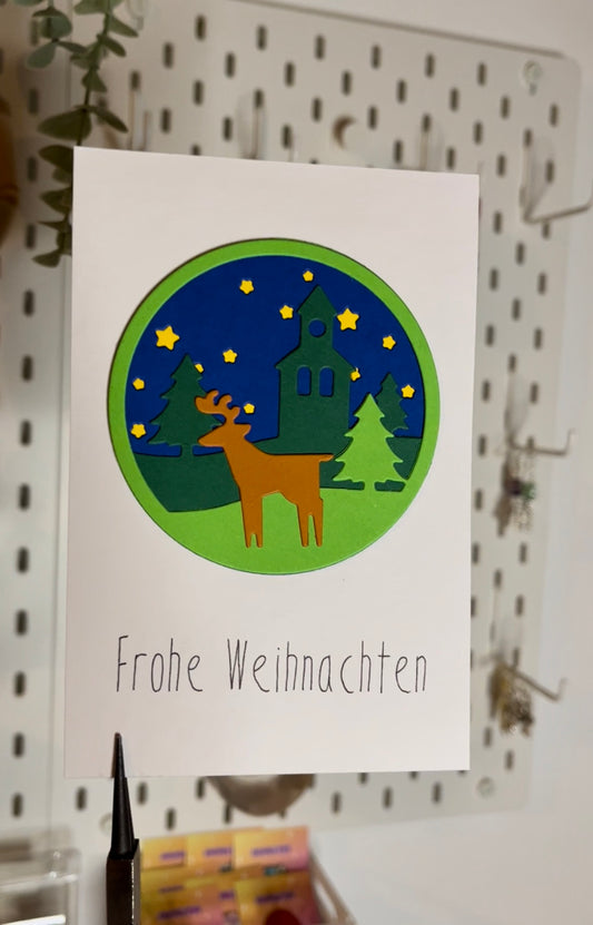 „Frohe Weihnachten“ 3D Motiv Karte